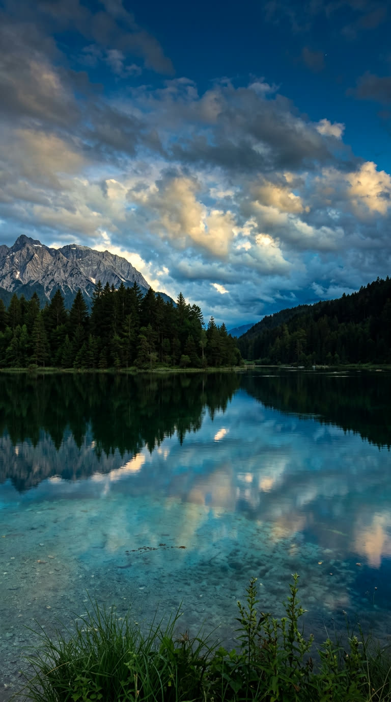 Bayerische Alpenpanorama bei Sonnenaufgang