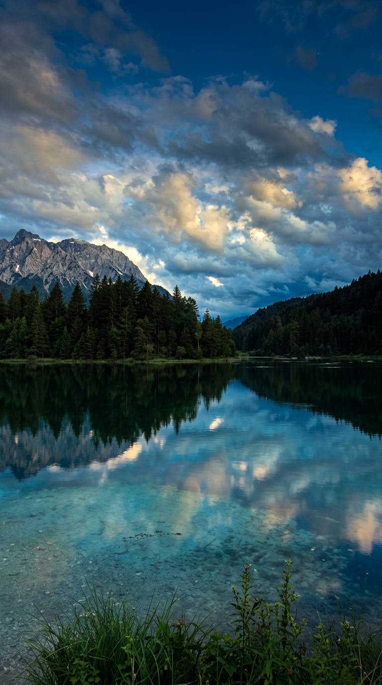 Bayerische Alpenpanorama bei Sonnenaufgang